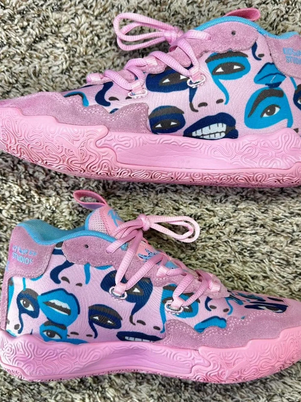 Puma x KidSuper LaMelo MB.03 Pink Streetwear Sneakers Sz 8